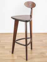 Барный стул 3 прямые ноги (орех)